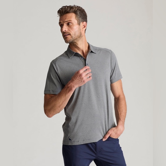 UNTUCKit Other - UNTUCKit Men's Gray Performance Polo Shirt Size Medium